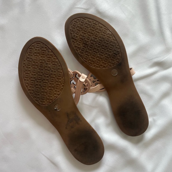 Tory Burch Pink Leather Miller Sandals Flip Flops - Size 8.5 - Picture 3 of 3